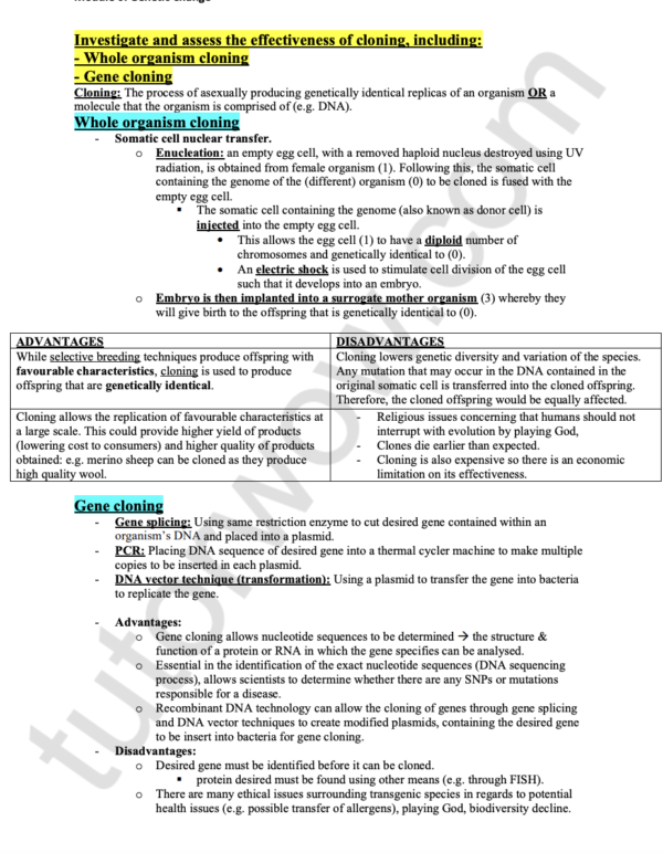 99 ATAR HSC Biology - All Modules